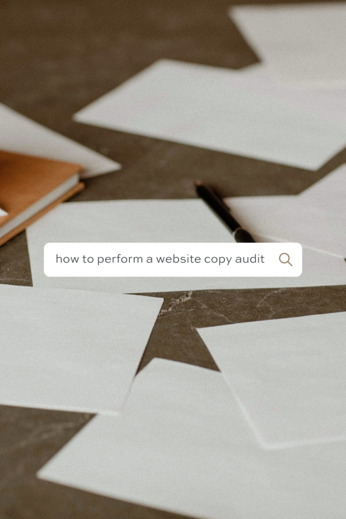search query how to perform a website copy audit